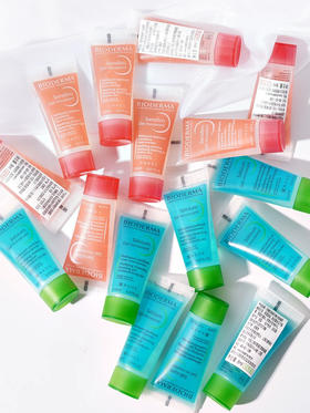 10支 贝德玛舒妍修护/净妍平衡洁肤凝胶8ml 氨基酸敏感肌洗面小样