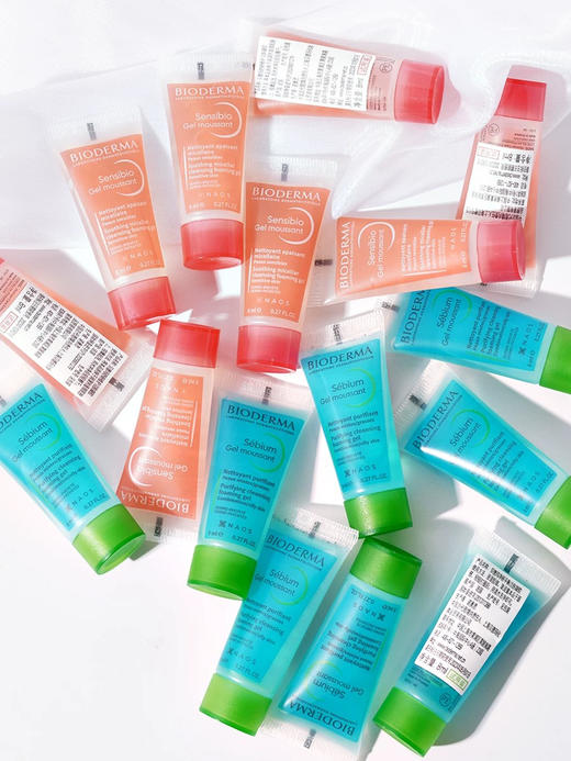 10支 贝德玛舒妍修护/净妍平衡洁肤凝胶8ml 氨基酸敏感肌洗面小样 商品图0