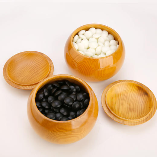 亮光型双面凸云窑子新榧木棋罐套餐 商品图4