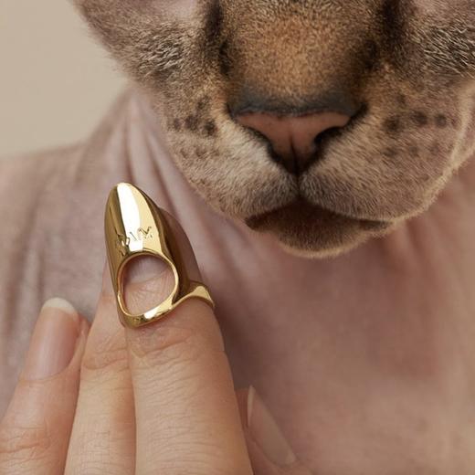 北京仓｜MAM-Unique-镂空 指尖戒指（金色）［西班牙设计师］ 商品图0