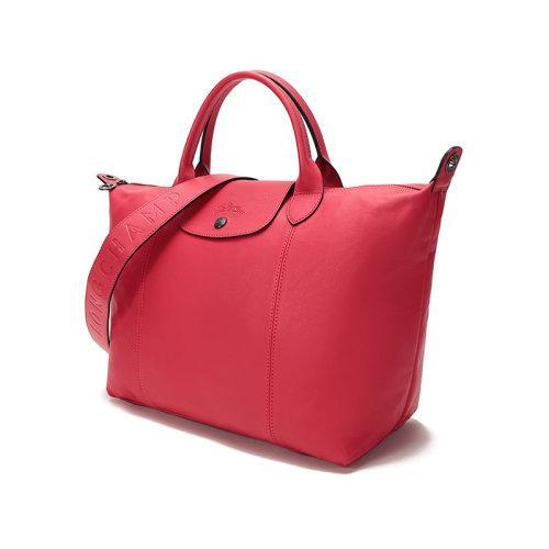 Longchamp/珑骧 女士LEPLIAGECUIR系列羊皮中号短柄可折叠手提单肩包 1515 757 商品图26