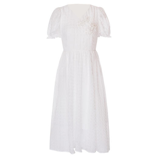 OY-220306国潮夏季碎花泡泡袖裙年轻款改良日常少女旗袍裙220306 商品图5