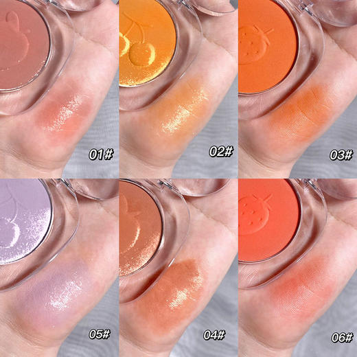 【MS-019悦颜单色冰块腮红】彩妆姐妹组合悦颜单色腮红粉盘高光修容提亮腮紫一体盘腮红女 商品图3