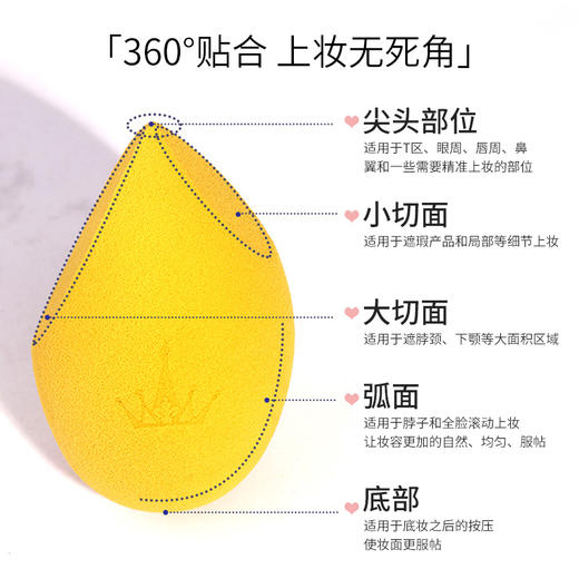 【YZ】尔木萄AMORTALS心悦爱心美妆蛋超软不吃粉干湿两用粉扑2个装 商品图1