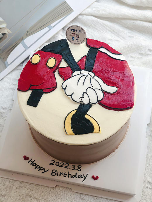 手绘米妮米奇奶油蛋糕 下单前请仔细阅读商品详情 商品图1