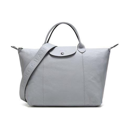 Longchamp/珑骧 女士LEPLIAGECUIR系列羊皮中号短柄可折叠手提单肩包 1515 757 商品图0