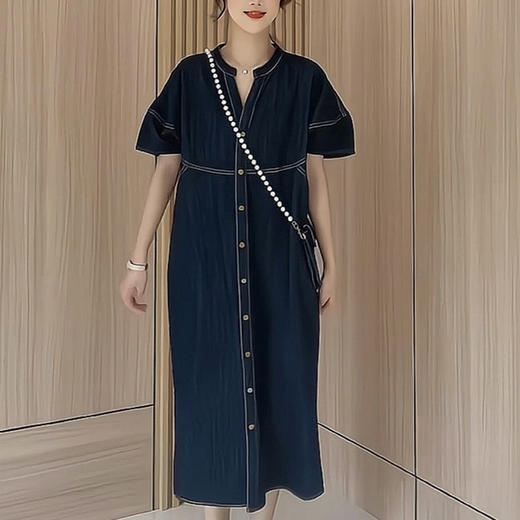 裁缝学苑AQ90茶歇法式2022新女牛仔连衣裙纸样女装裙子衣服样板图 商品图2