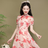 OY-220302国潮夏季新款雪纺印花泡泡袖连衣裙优雅气质改良年轻款旗袍220302 商品缩略图2