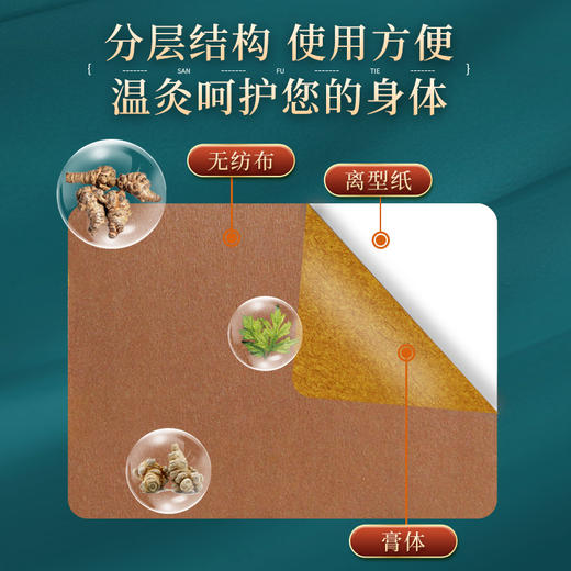 【温灸呵护 贴出好身体】艾草姜黄三七贴 舒缓疼痛 分层结构设计 温热贴护 商品图1