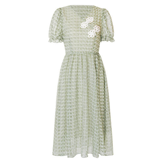 OY-220306国潮夏季碎花泡泡袖裙年轻款改良日常少女旗袍裙220306 商品图4