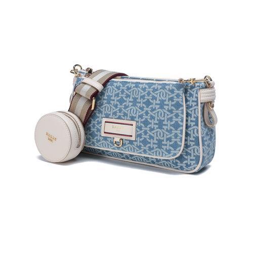 BALLY/巴利 【22春夏新款】 女士B-Echo系列织物三合一单肩斜挎包迷你款 ELENIA DMN 商品图1