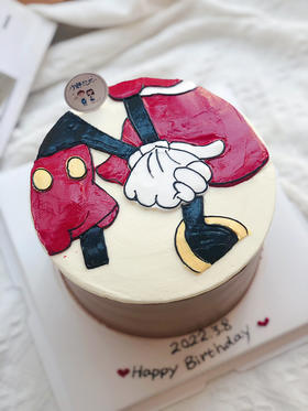 手绘米妮米奇奶油蛋糕 下单前请仔细阅读商品详情