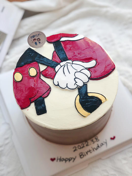 手绘米妮米奇奶油蛋糕 下单前请仔细阅读商品详情 商品图0