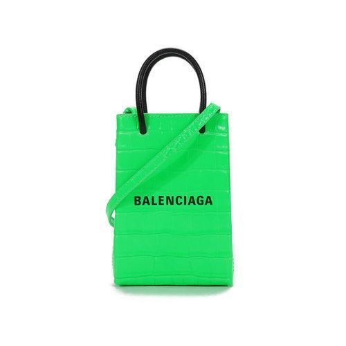 Balenciaga/巴黎世家 2021款 女士鳄鱼纹牛皮革皮质Phone Holder手提单肩斜挎包手机包 593826 1U61N 商品图10