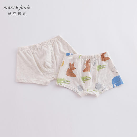 【2条装】马克珍妮春装 男童动物涂鸦平角内裤 宝宝内裤221750 商品图2