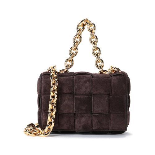 Bottega Veneta/葆蝶家 女士绒面皮质编织CHAIN CASSETTE手提单肩斜挎包链条包 631421 V04N0 商品图0