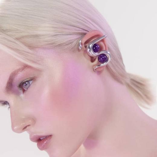 订购6周到｜MAM-Amethyst-紫水晶 耳挂（左耳单只）［西班牙设计师］ 商品图0