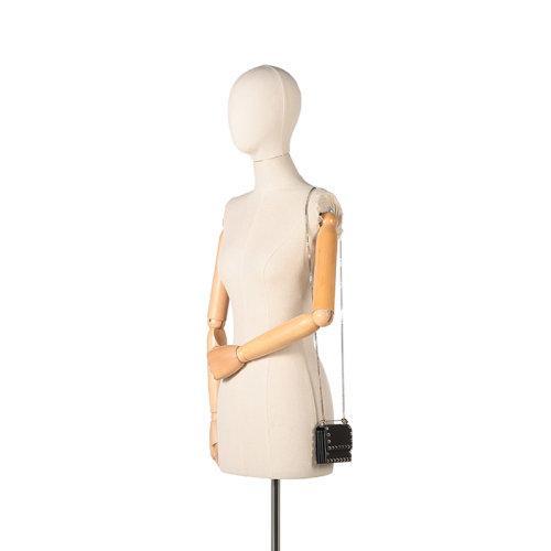 Valentino/华伦天奴 【22春夏新款】 女士皮革铆钉装饰单肩斜挎包链条包 XW2P0X05BOL 商品图4