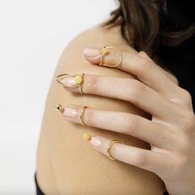 北京仓｜MAM-Nail-指尖戒指 4件套装（金色）［西班牙设计师］