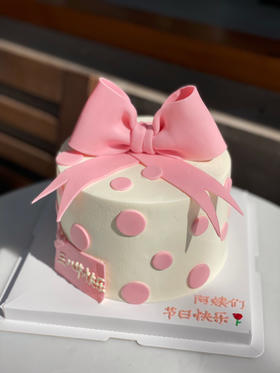 翻糖蝴蝶结奶油蛋糕 下单前请仔细阅读商品详情