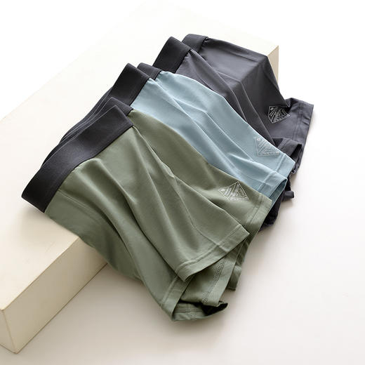 【男士莫代尔撞色】风格男士内裤日文包装莫代尔平角内裤男人内衣男生纯色 商品图1