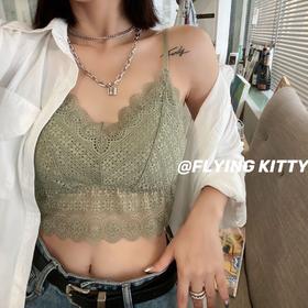 黛唯梵 【天然蚕丝內社养出健康美胸！】美背文胸夏季内衣女薄款聚拢防走光吊带背心学生无钢圈裹