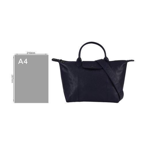 Longchamp/珑骧 女士LEPLIAGECUIR系列羊皮中号短柄可折叠手提单肩包 1515 757 商品图9