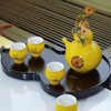 罗比罗丹珐琅彩福禄如意酒具陶瓷家居结婚摆设礼品一壶六杯（黄） 商品缩略图4
