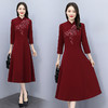 新款优雅时尚改良旗袍小礼服，日常可穿妈妈连衣裙HRYZ-7723 商品缩略图1