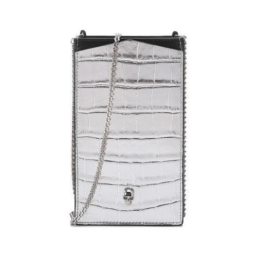 Alexander McQueen/亚历山大麦昆【22春夏新款】女士皮革Skull单肩斜挎包链条包手机包 632035 14C25 商品图0