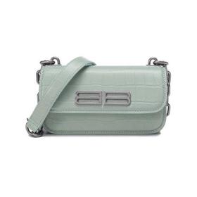 Balenciaga/巴黎世家 【22春夏新款】 女士GOSSIP系列牛皮革BB标识单肩斜挎包加小号XS码 679863 23ECY