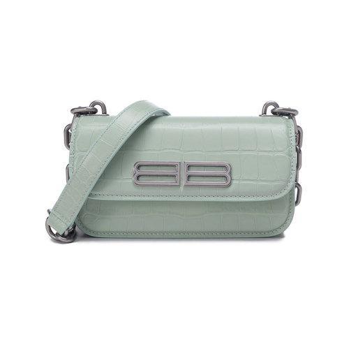 Balenciaga/巴黎世家 【22春夏新款】 女士GOSSIP系列牛皮革BB标识单肩斜挎包加小号XS码 679863 23ECY 商品图0