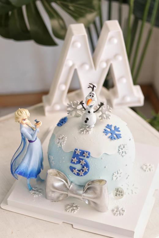 【生日蛋糕】冰雪奇缘翻糖蝴蝶结艾莎款 商品图0