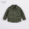 马克珍妮秋装新款 男童格子字母印花纯棉衬衫221308 商品缩略图0