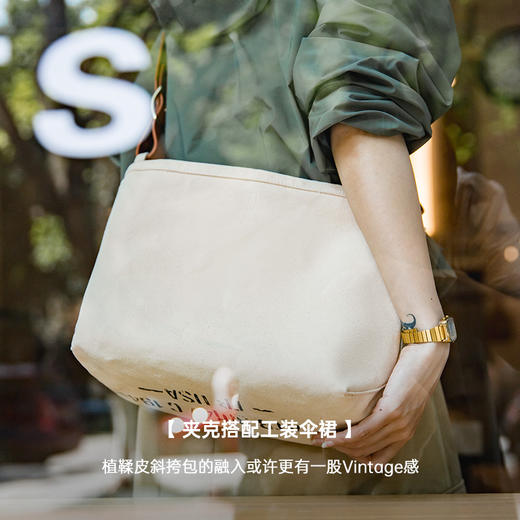 马登女装美式复古子母做旧印花工具单肩包阿美咔叽重磅简约斜挎包 商品图3