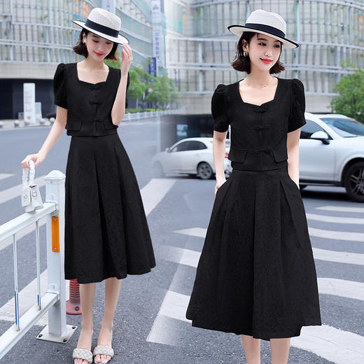 时尚气质，优雅提花两件套裙HR-SNX2530 商品图1