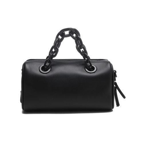 MCM【22春夏新款】女士皮革链条手提单肩斜挎包波士顿包压花LOGO迷你款 MWBCSSX01 商品图1