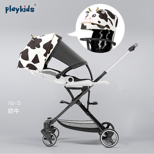Playkids遛娃神器婴儿推车+遮阳棚X6-3 商品图0