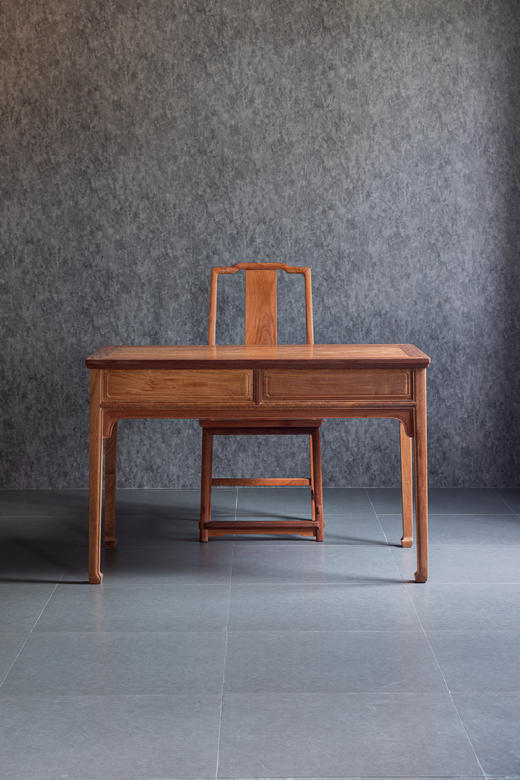 红桥红  家具严选  缅甸花梨(大果紫檀）  【118 马蹄腿双抽 小书桌】 商品图10