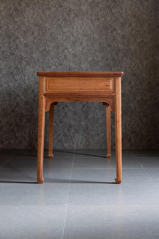 红桥红  家具严选  缅甸花梨(大果紫檀）  【118 马蹄腿双抽 小书桌】 商品图9