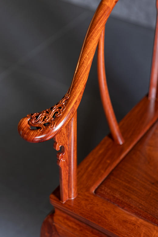红桥红  家具严选  缅甸花梨（大果紫檀）【带托泥 皇宫 圈椅 三件套】 商品图7