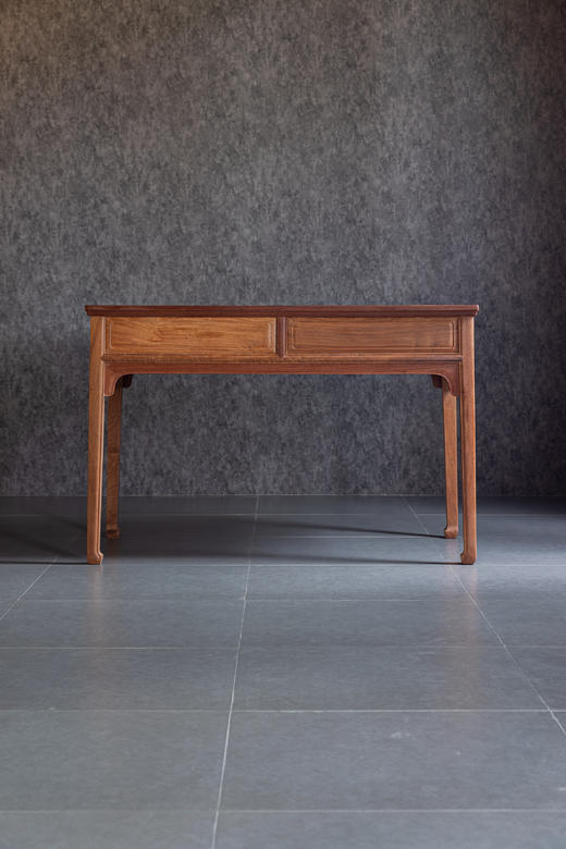 红桥红  家具严选  缅甸花梨(大果紫檀）  【118 马蹄腿双抽 小书桌】 商品图7