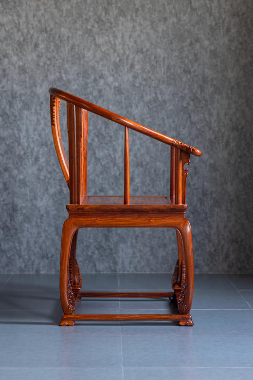 红桥红  家具严选  缅甸花梨（大果紫檀）【带托泥 皇宫 圈椅 三件套】 商品图12