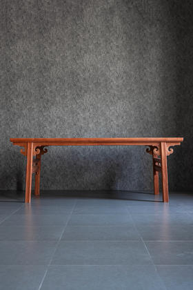 红桥红  家具严选  缅甸花梨（大果紫檀）  【216 经眼录 云头画案】