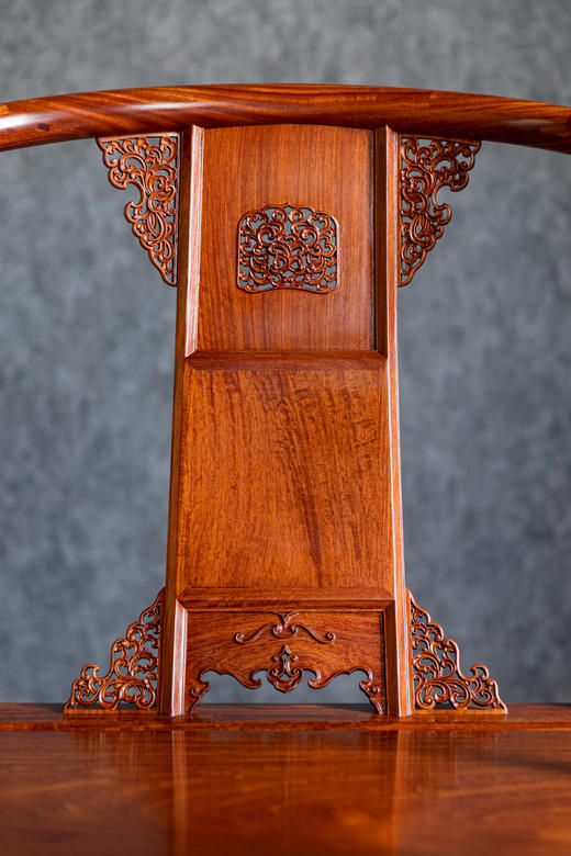 红桥红  家具严选  缅甸花梨（大果紫檀）【带托泥 皇宫 圈椅 三件套】 商品图5