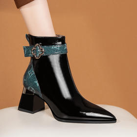 时尚百搭，欧美风拼接时装短靴XME-W6588