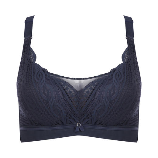 都市丽人舒软挺塑轻塑C杯调整型文胸蕾丝薄3/4杯塑身衣塑身文胸四排扣无钢圈LJ22H2 商品图7