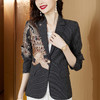 MZ804066  小西装外套女秋装2022年新款设计感复古格子刺绣修身休闲西服上衣 商品缩略图2