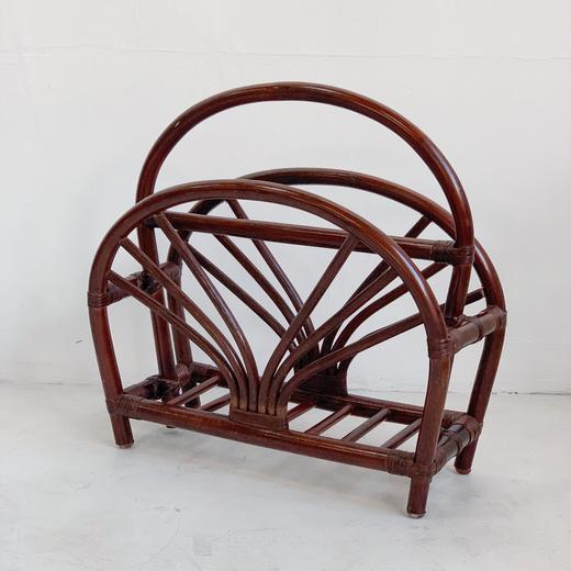 英国1970s竹制藤条杂志架B0088 商品图0