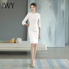 IWY/新款 气质白色西装连衣裙女七分袖春秋秋季H型Q775 商品缩略图1
